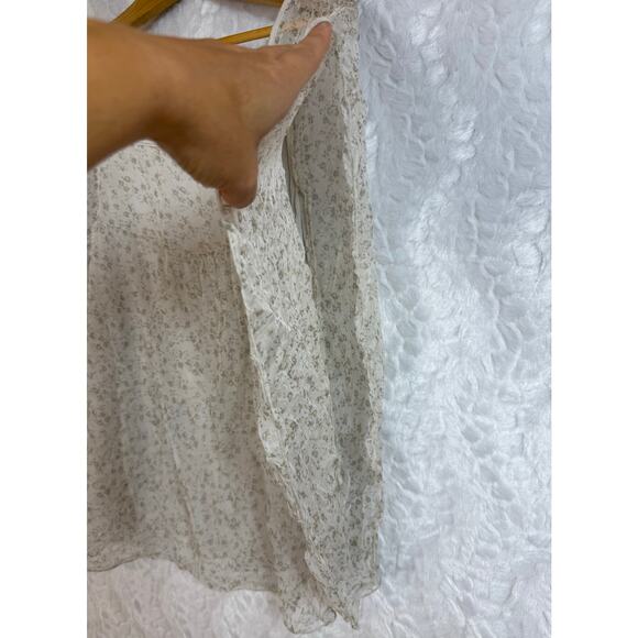 Vintage Y2K Silk Floral Peasant Blouse Milk Maid Cottagecore Made in Italy Large - Picture 7 of 16